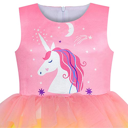 Unicorn Girls Ruffle Dress