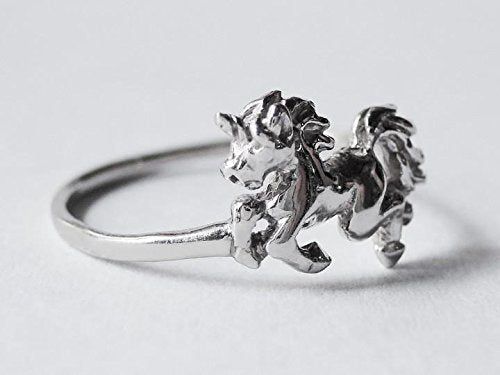 Unicorn Ring For Girls Women 925 Sterling Silver Rhodium Plated
