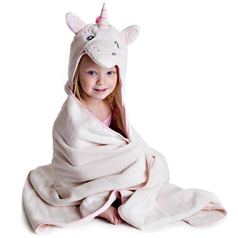 Little Tinkers World Premium Hooded Towels For Kids | Unicorn Design | Ultra Soft and Extra Large 