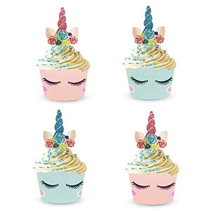 Unicorn cupcake cases