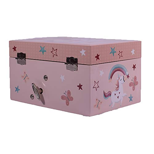 Wind Up Musical Jewellery Box Girls Unicorn Design- Birthday Gift