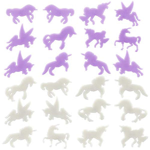 Unicorn Glow in Dark Stickers | Night Glowing Wall Ceiling Decals | 24 Pieces 