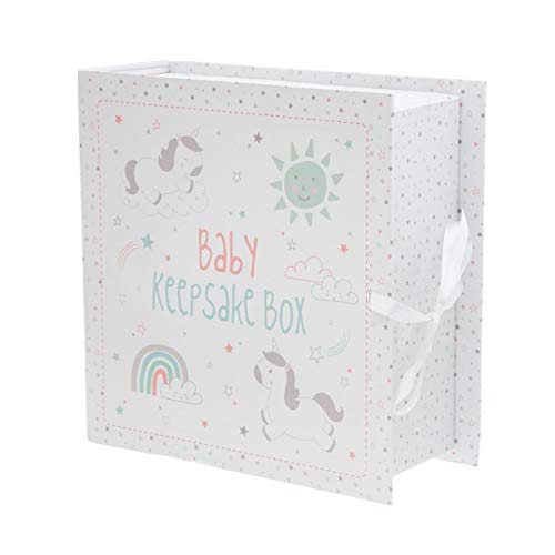 Unicorn Keepsake Box Baby Gift White 