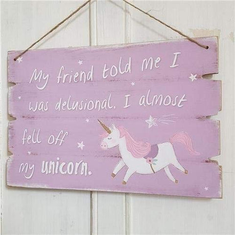 novelty unicorn door sign