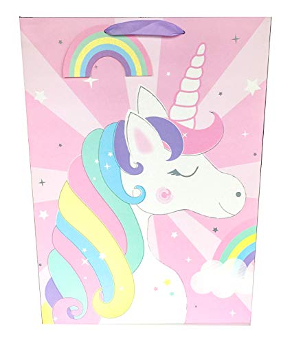 Rainbow Unicorn Gift Bag Set Pink