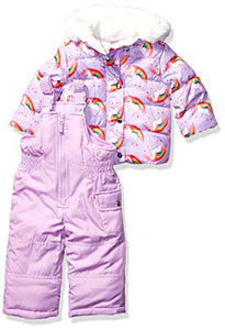 Carter's Baby Girls' Heavyweight Jacket and Pants Snowsuit | Unicorns & Rainbows 