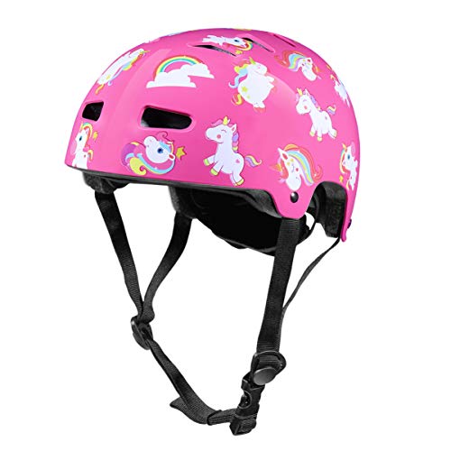 amazon uk childrens bike helmets Adjustable Unicorn Kids Bike, Scooter Safety Helmet | Pink