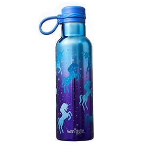 Smiggle Sports Stainless Steel Insulated Water Drink Bottle | Unicorn Print | 640ml Capacity