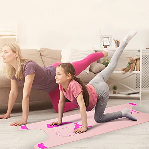 Pink Yoga Mat Set for Kids Girls Exercise Mat Yoga for Kids with Unicorn  Prints
