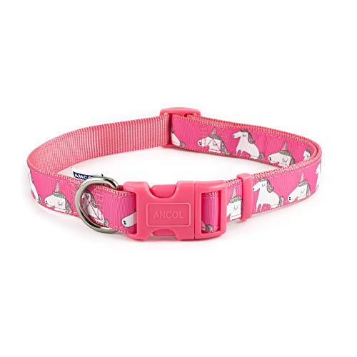 Pink Unicorn Dog Collar | 20 - 30 cm | Size 1 to 2 | Ancol