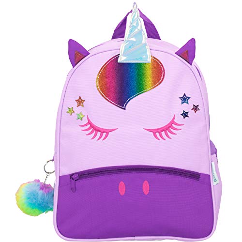Purple unicorn backpack kids school bag