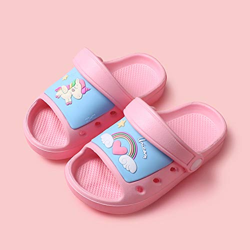 Girls Unicorn Sliders | Kids Anti-Slip | Pink