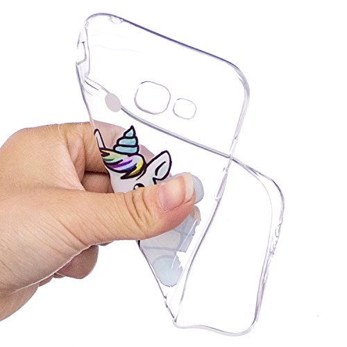 KM-Panda Phone Case for iPhone 7 Plus 8 Plus Case Unicorn TPU Silicone Gel Rubber Ultra Thin Slim Transparent Bumper Protective Cover - Clear + Pink