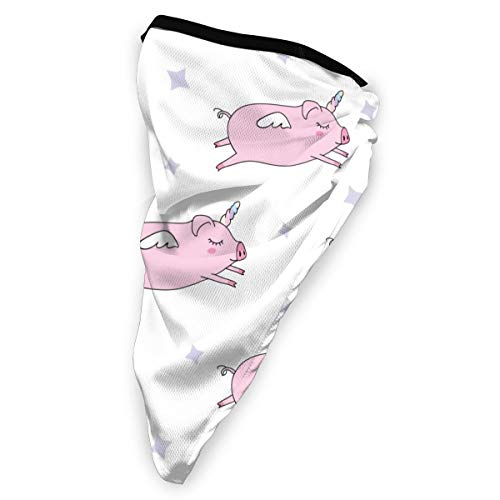 Pink Pig Unicorn Bling Outdoor Face Mouth Mask / Scarf / Face Shield