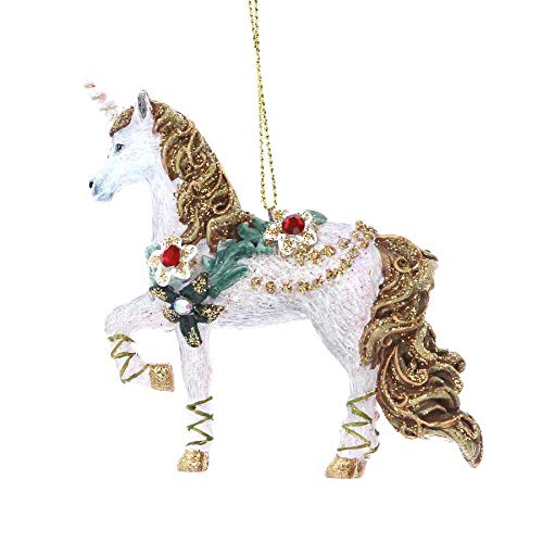 Gisela Graham | Resin Jewel Unicorn Christmas Tree Decoration