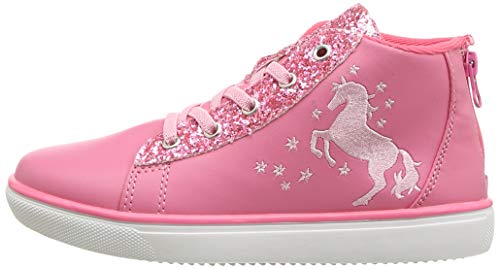Pink glittery unicorn trainers girls 
