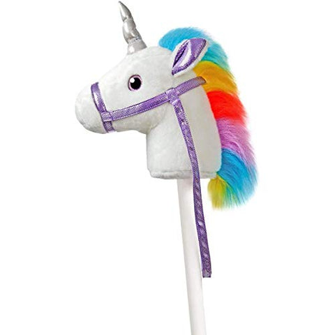 Rainbow Unicorn Hobby Horse | Plush Toy | 12 Inches | Gift 
