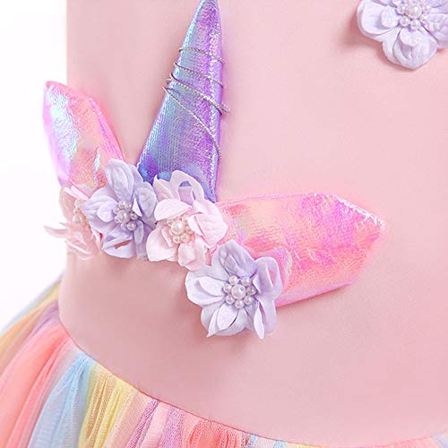 Pretty Unicorn Princess Dress | With Necklace, Headband | For Kids & Toddlers