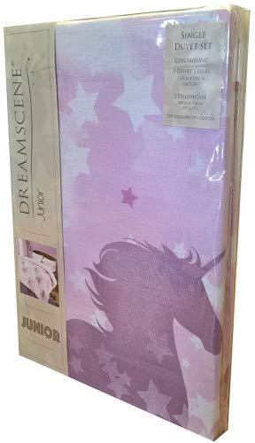 Kids Unicorn Dreams Duvet Cover With Pillow Case Girls Bedding Set