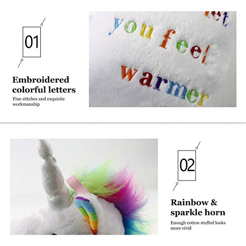 Cute Unicorn Rainbow Hot Water Bottle With Cover