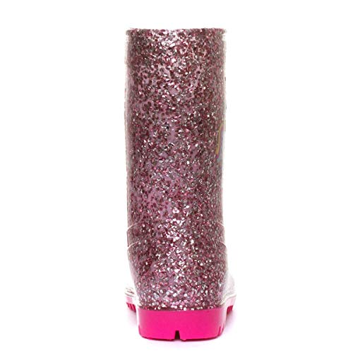 Girls Pink Unicorn Glitter Wellington Boot | Childs | Various Sizes
