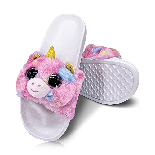 Fluffy Unicorn Sliders | Multi-Coloured 