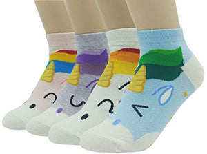 Women's Unicorn Rainbow Print Socks | One Size