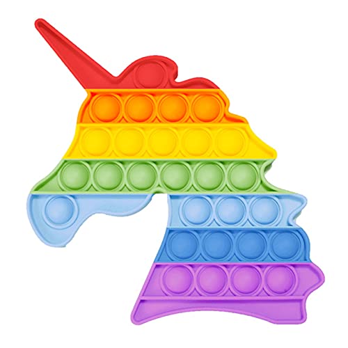 Unicorn Rainbow Pop It Fidget Toy | Sensory Toy | Bubble Popper | Stress Relief 