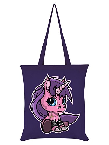 Fearless The Baby Unicorn Tote Bag Purple 38x42cm