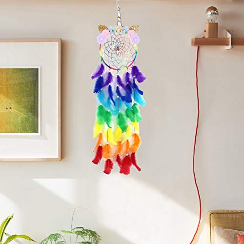 Multicoloured Rainbow Unicorn Dream Catcher 