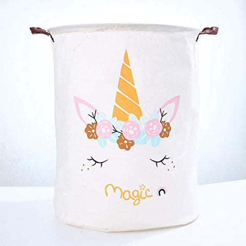 Floral Unicorn Laundry Basket | Storage Bin | Toy Organiser 