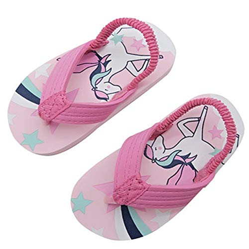 Pink Unicorn Flip Flops | With Back Straps 