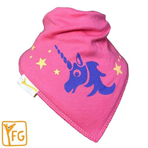 Hot Pink Unicorn Bandanna Dribble Bib -Funky Giraffe 