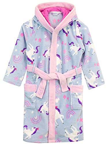 Girls Unicorn Dressing Gown | Blue, Purple & Pink 