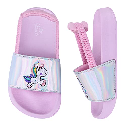 Holographic Unicorn Girls Sliders | Lightweight Non-Slip Sandals