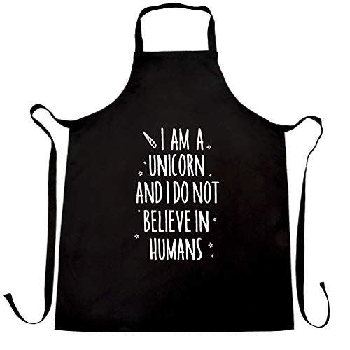 I'm A Unicorn Chefs Apron | Black One Size | Men's & Women Gift Idea