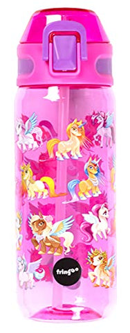 Fringoo | Magic Unicorn Kids Water Bottle | BPA Free Water Bottles | 600 ml / 20 Oz