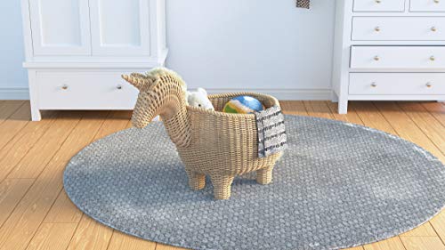 Handmade Rattan Unicorn Storage Basket | Decorative Centrepiece For Children's Room or Nursery