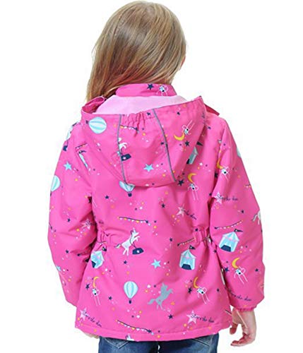 Pink Unicorn Girls Raincoat Waterproof Jacket 