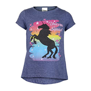 unicorn t-shirt blue girls kids
