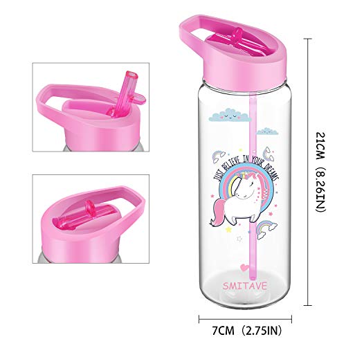 Unicorn Water Bottle With Straw | 720ml | For Girls & Boys