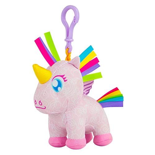 Cute Clip On Unicorn Soft Toy With Washable Markers 