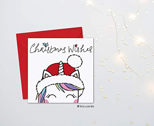 Unicorn Xmas Card- Christmas Wishes
