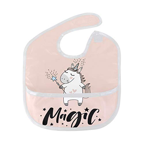 Unicorn Magic Waterproof Bib Pink