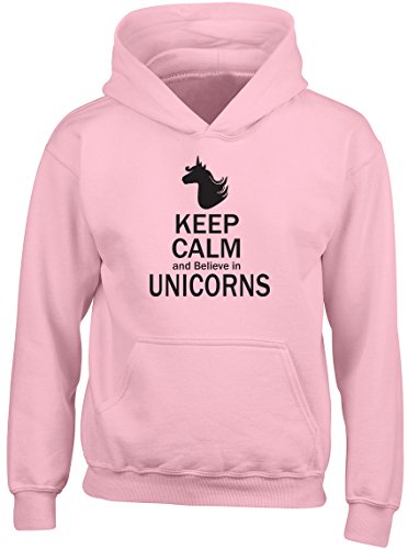 Keep Calm Unicorn Hoody Baby Pink