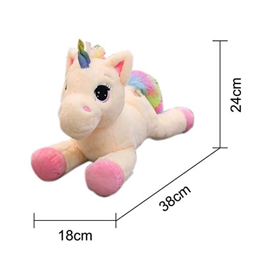 Rainbow Multi-Coloured Unicorn Plush Soft Toy 