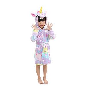 Comfy & Soft Unicorn Hooded Unicorn Robe Dressing Gown For Girls | Multicoloured