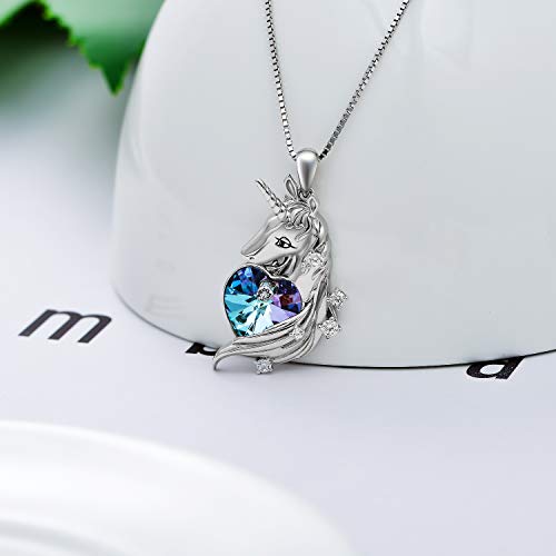 Purple Crystal Unicorn Necklace | Jewellery 