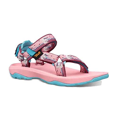 Unicorn head pink blue open toe sandals 