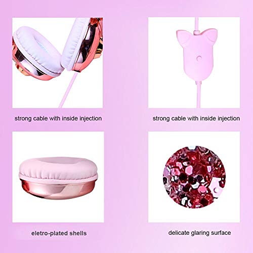 Unicorn Kids Headphones For Girls, Children | Sparkly Pink Unicorn Headband